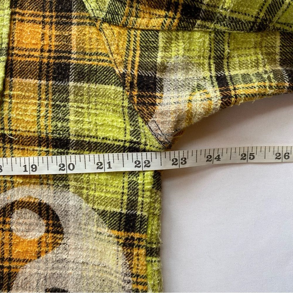 Urban Outfitters BDG Yellow/ Green Brody Check Print Flannel Top Size Medium - Picture 13 of 14